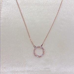 Costume jewelry. Rose gold with crystals